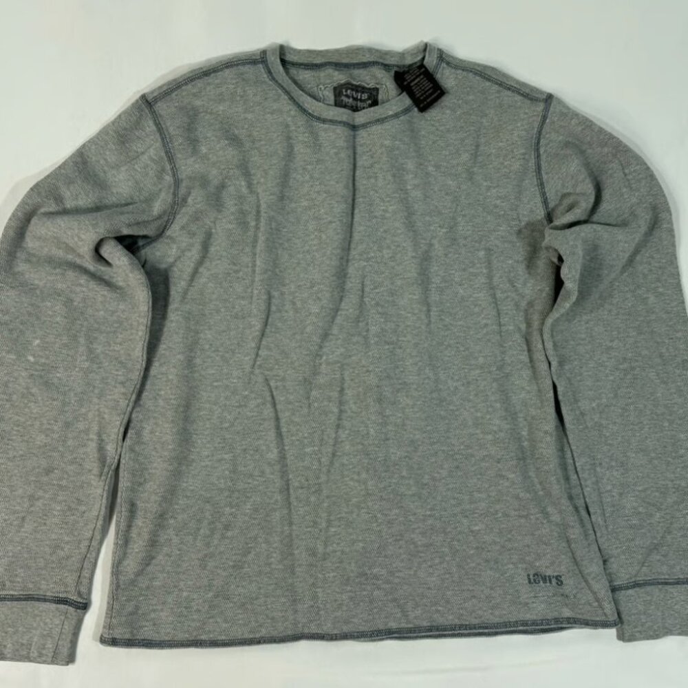 Men's Levi's Red Tag Long Sleeve Gray Heavy Cotton Shirt Size MEDIUM